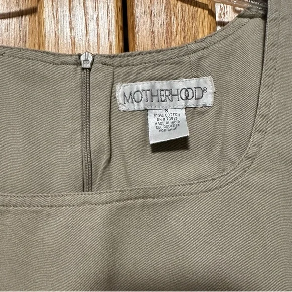 Motherhood Tan Khaki Midi Dress S 100% cotton - Picture 5 of 6